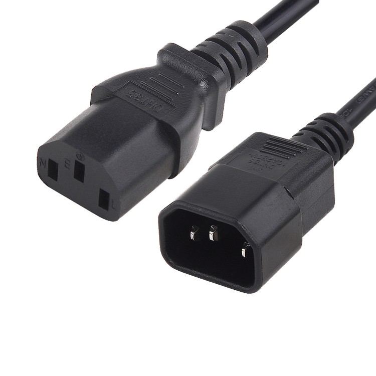 Heng-well UL Extension Cable 10A 250V IEC C13 C14 Connector Electrical Extension Cord